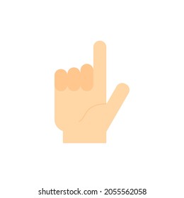 Pointer hand icon. Hand icon. Flat design vector illustration isolated on white background.