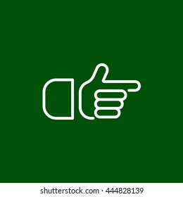 pointer hand line icon