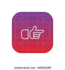 pointer hand line icon