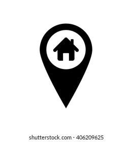 Pointer house vector icon