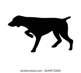 Pointer Hunting Dog silhouette, Pointer Hunting Dog vector illustration