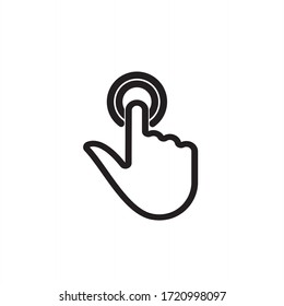 pointer icon click  hand sign illustration