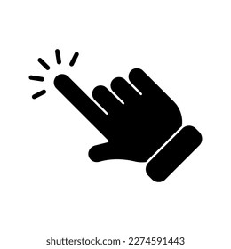 Pointer icon. Clicking finger, hand pointer sign for mobile concept and web design. vector illustration