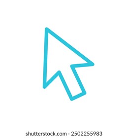 Pointer icon. Cursor arrow. Isolated on white background. 