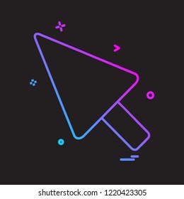 Pointer icon design vector