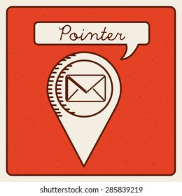 pointer icon design, vector illustration eps10 graphic 