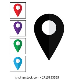 pointer icon, direction, label, marker, sign, travel Navigator or guide. vector illustration