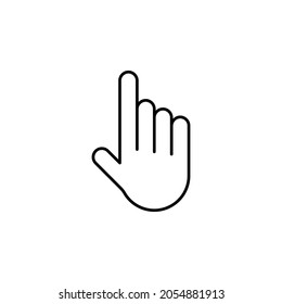 pointer icon, finger vector, hand illustration