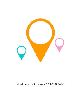 Pointer icon, flat design template, vector illustration