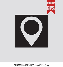 Pointer icon isolated on grey background.Vector illustration.