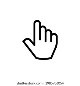 Pointer icon with line style. Can be used for UI or UX purposes, presentations, social media, websites, and more.