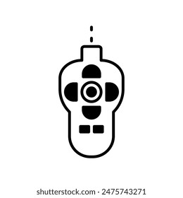 Icono de puntero o ilustración de logotipo con contorno de estilo negro