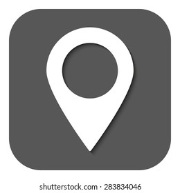 The pointer icon. Navigation and location symbol. Flat Vector illustration. Button