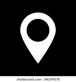 The pointer icon. Navigation and location symbol. Flat Vector illustration