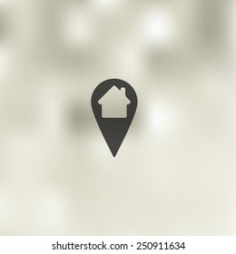 pointer icon on blurred background