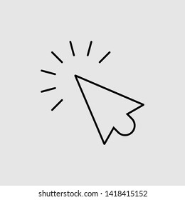 Pointer Icon On Gray Background Vector - Vector