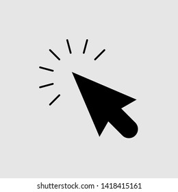 Pointer Icon On Gray Background Vector - Vector