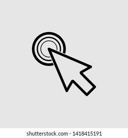 Pointer Icon On Gray Background Vector - Vector