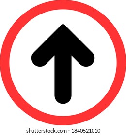 Up pointer icon on a white background. Isolated up pointer symbol with flat style.