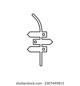 pointer icon on a white background, pole, vector illustration