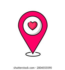 Pointer icon. Pin locator vector illustration template