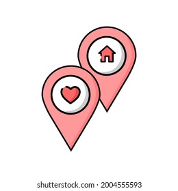 Pointer icon. Pin locator vector illustration template