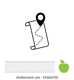 the pointer icon and route map