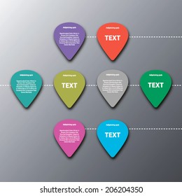 Pointer icon set on grey with shadow