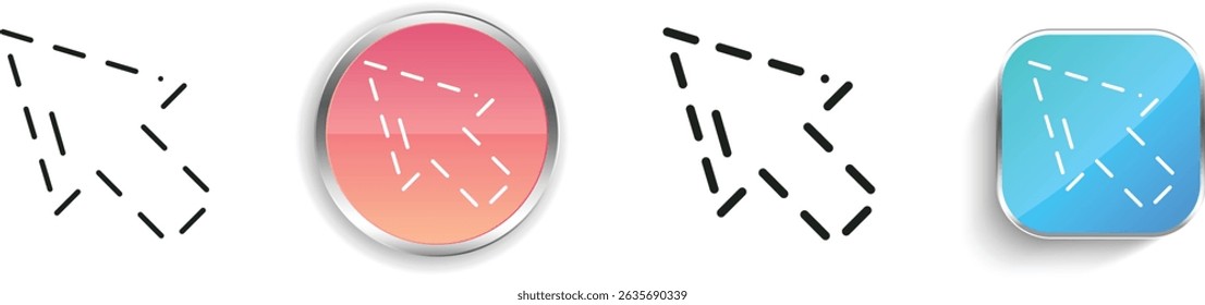 pointer icon. Thin Linear, Regular and Button Style Design Isolated On White Background