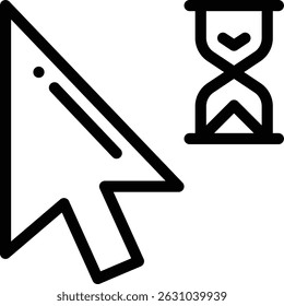 pointer icon. Thin Linear Style Design Isolated On White Background