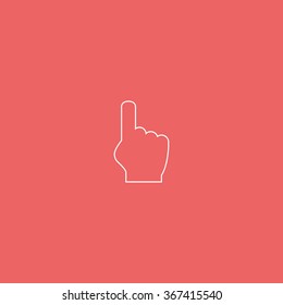 Pointer icon. Thumb touch illustration.