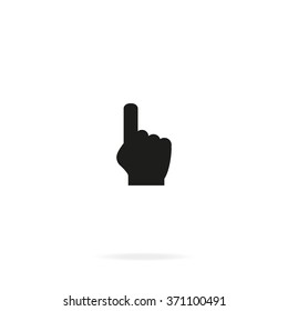Pointer icon. Thumb touch illustration.