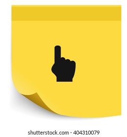 Pointer icon. Thumb touch illustration.