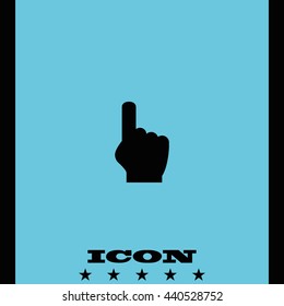 Pointer icon. Thumb touch illustration.