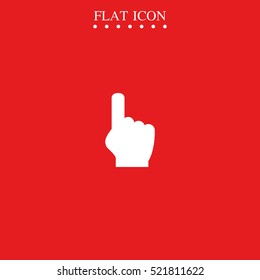 Pointer icon. Thumb touch illustration.