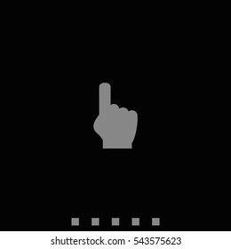 Pointer icon. Thumb touch illustration.