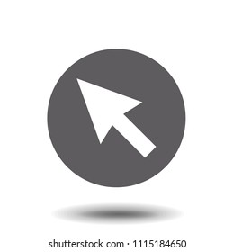 Pointer Icon in trendy flat style isolated on grey background. Cursor arrow symbol for your web site design, logo, app, UI. Vector illustration, EPS10.