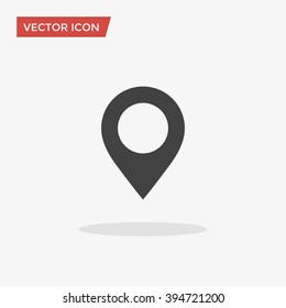 Pointer Icon in trendy flat style isolated on grey background. Pin symbol for your web site design, logo, app, UI. Vector illustration, EPS10.