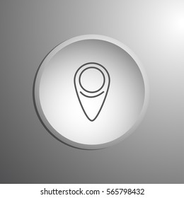 Pointer Icon in trendy flat style. Pin symbol for your web site design, logo, app, UI. Vector illustration, EPS10.
