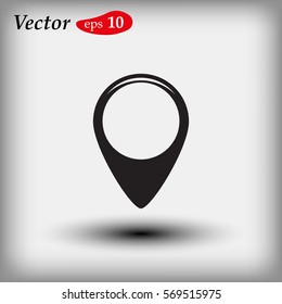 Pointer Icon in trendy flat style. Pin symbol for your web site design, logo, app, UI. Vector illustration, EPS10.