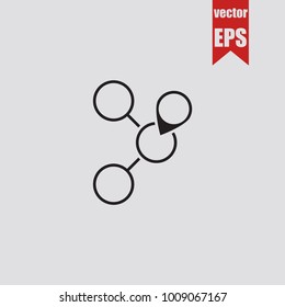 Pointer icon in trendy isolated on grey background.Vector illustration.