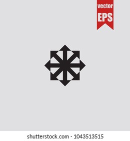 Pointer icon in trendy isolated on grey background.Vector illustration.