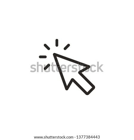 Pointer Icon Vector. Clicking Arrow, Mouse Cursor Symbol.