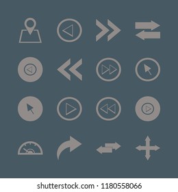 pointer icon. pointer vector icons set speedometer, out arrows, left arrow and cursor