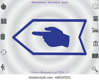 Pointer, icon, vector illustration eps10