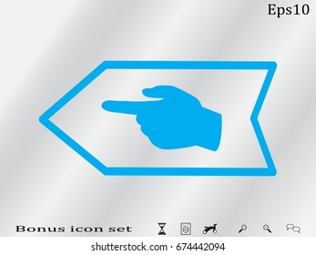 Pointer, icon, vector illustration eps10