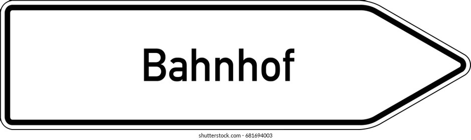 A pointer to important objects. Vector road sign Germany.