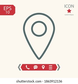 pointer line icon, outline vector illustration.