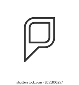 Pointer line icon, sign or symbol. Premium pictogram in trendy outline style. Pointer pixel perfect vector icon isolated on a white background. 