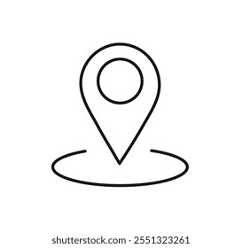 estilo de linha do ícone de local do ponteiro